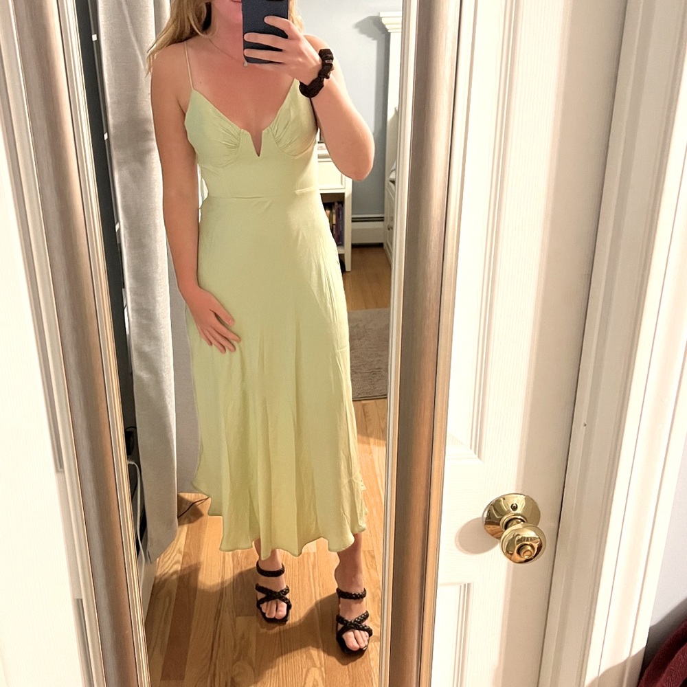 Petal and Pup Sage Green Midi Dress